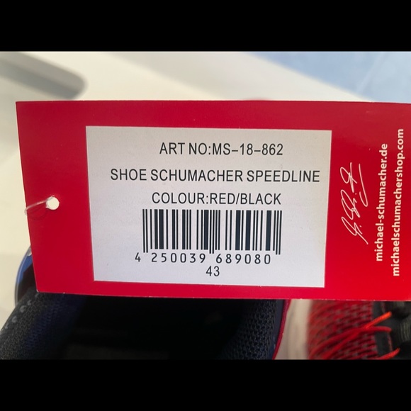 Ferrari one pair of Michael Schumacher Ferrari shoes. size euro 43 or CDN 10. - Picture 9 of 10